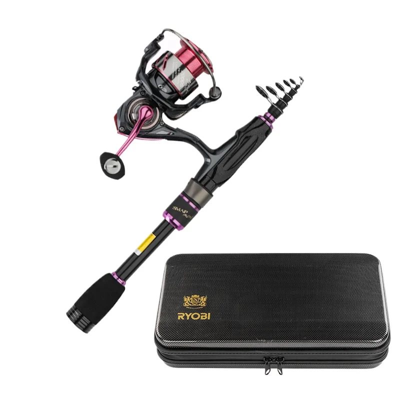 オフショアロッド 紫色 ラバーグリップ【RYOBI】 RYOBI Japan RYOBI ML Shortening Section Telescopic Lure Rod Set
