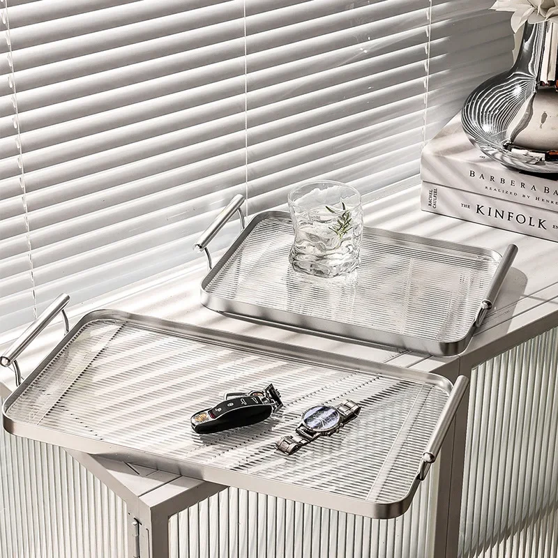 

New design sense acrylic tray Nordic style creative plate high-end sense fashion refreshment tray