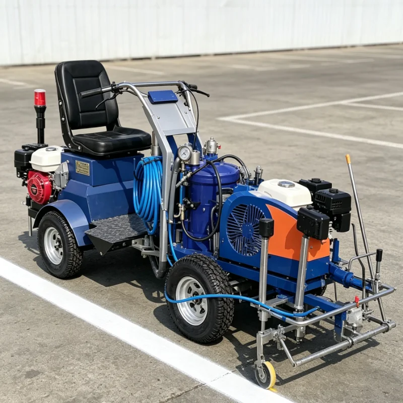 Cold Spray Road Marking Machine Airless Spray Adjustable Line Width For Asphalt Road Concrete Ground Site Operation Tool