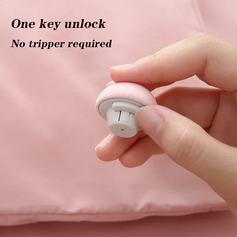 1-20PCS BedSheet Quilt Clip One Button Unlock Duvet Cover Fastener Clip Anti Slip Blanket Buckles Quilt Holder Fixator Grippers