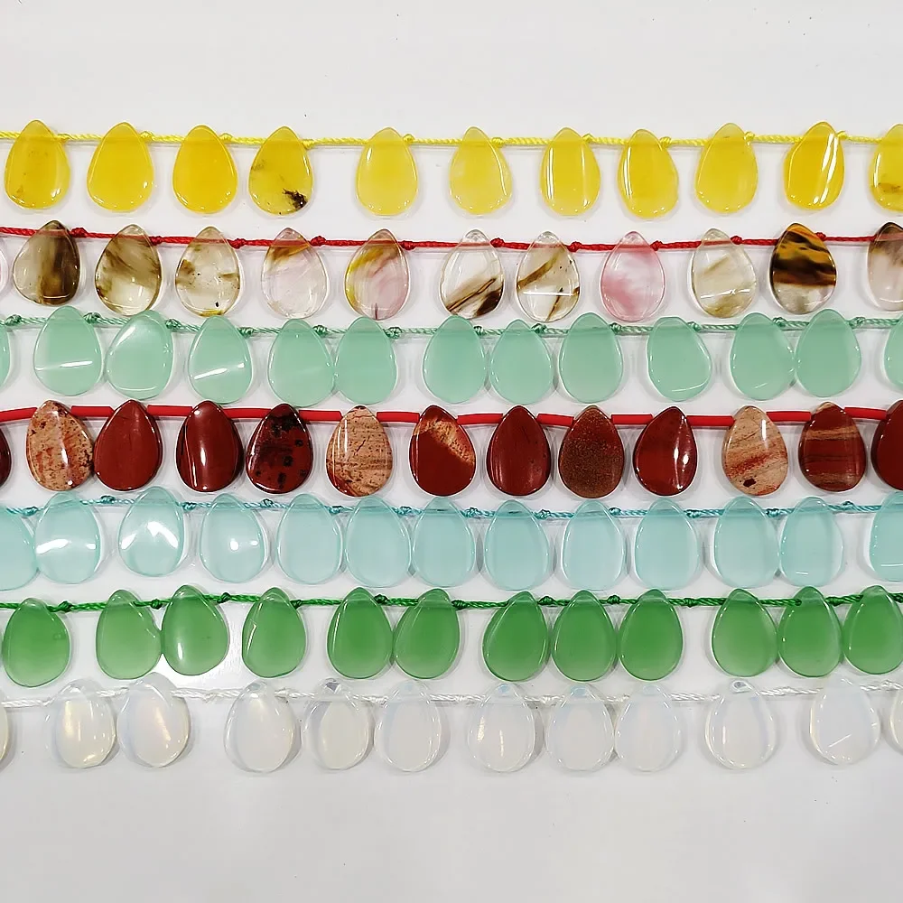 Natural Original Stone Agates Beaded Charms Women Jewelry Making Drop-shaped Loose Beads for DIY Bracelet Necklace Accessories