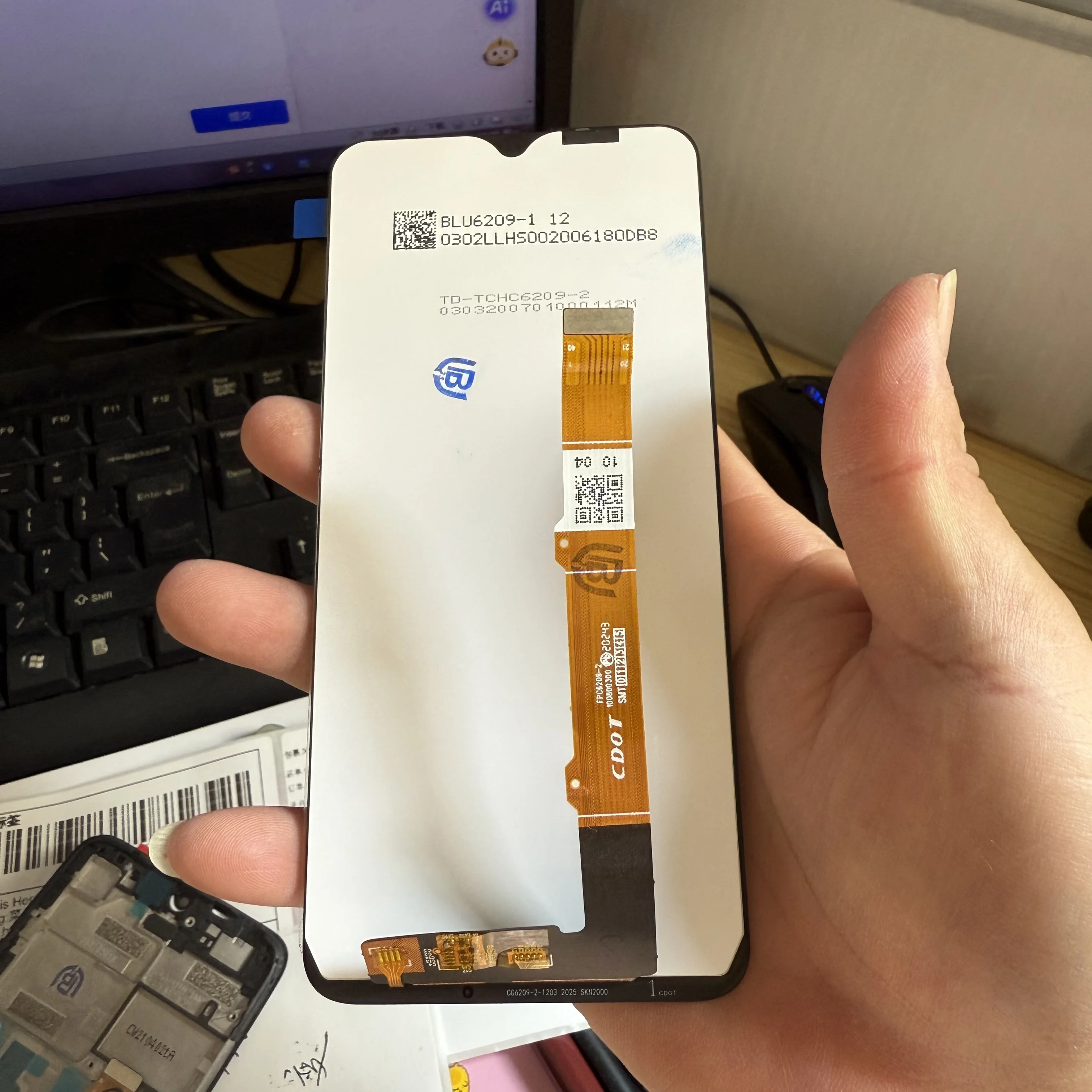 6.22inch For alcatel 1v 2020 5007 5007A Touch Screen Digitizer Glass Sensor + LCD Display Panel Screen with frame