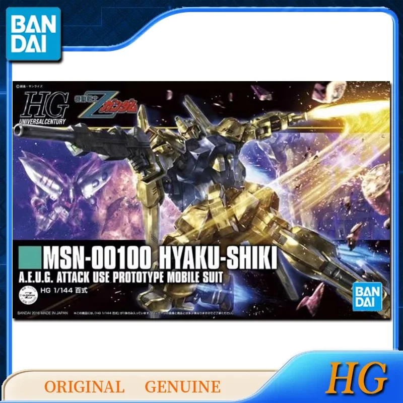 반다이 정품 HG MSN-00100 HYAKU-SHIKI 애니메이션 액션 피규어 장난감, 어린이 선물 조립 모델 장식품