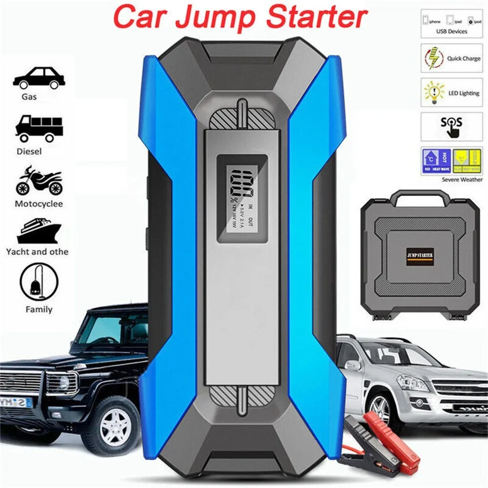 Car Jump Starter 800A Battery Charger 25000mAh Emergency Power Bank Booster for 12V Gasoline and Diesel Vehicles Starting