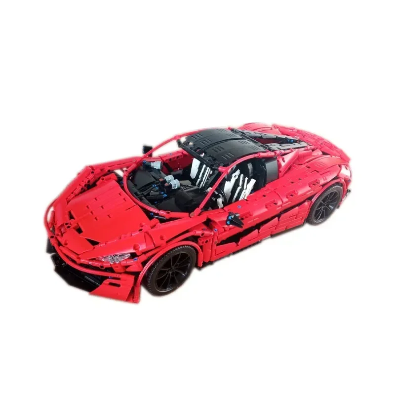 MOC- 108272   Édition électrique dieu rouge DaemoniV8, assemblage de supercar, blocs de construction cousus, modèle 2954 pièces, jouet d'anniversaire pour enfants, cadeau