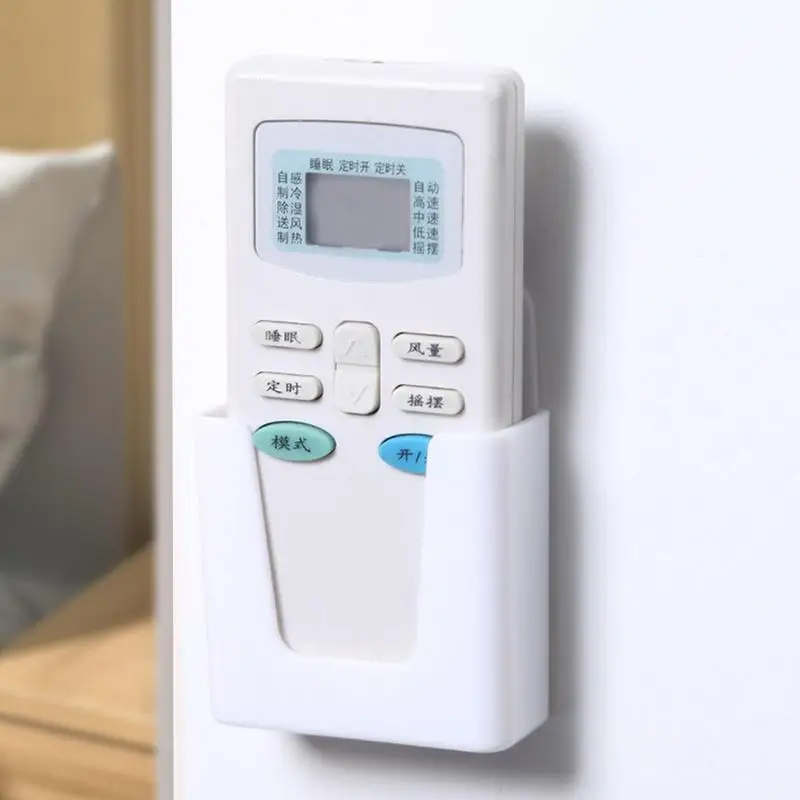 Soporte remoto sin agujeros para TV, cajas de almacenamiento de medios, organizador de montaje en pared Universal, almacenamiento de Control remoto