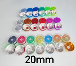 20mm Tampa De Plástico De Alumínio, 1000 pçs/lote! Todos Os Tipos de Cores De Tampas De Plástico, tampas de plástico, Fechamento tops para friso frasco de vidro