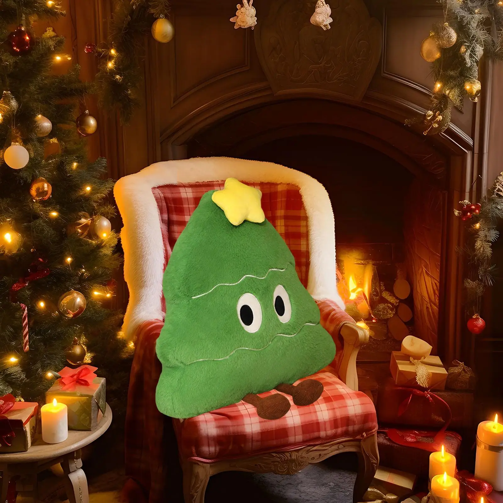 Xmas Doll Christmas Throw Pillow,Cartoon Home Decor Party Decor Soft Stuffed Toy Ornament for Christmas Bedding Room Xmas