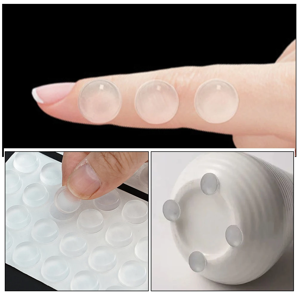 

Cabinet Bumpers Clear Silicone Door Bumpers Shock Absorbing Noise Reducing Transparent Drawer Pads For Kitchen Cabinets