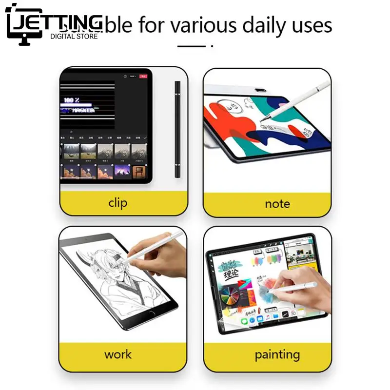 2 In 1 Stylus Pen Cellphone Tablet Capacitive Touch Pencil For Iphone For Samsung Universal Android Phone Drawing Screen Pencil