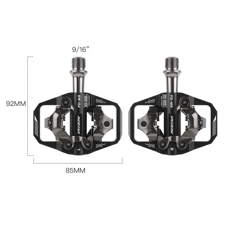 

PD-M8 aluminum alloy bicycle pedal mountain bike flat self-locking pedal DU bearing locking pedal