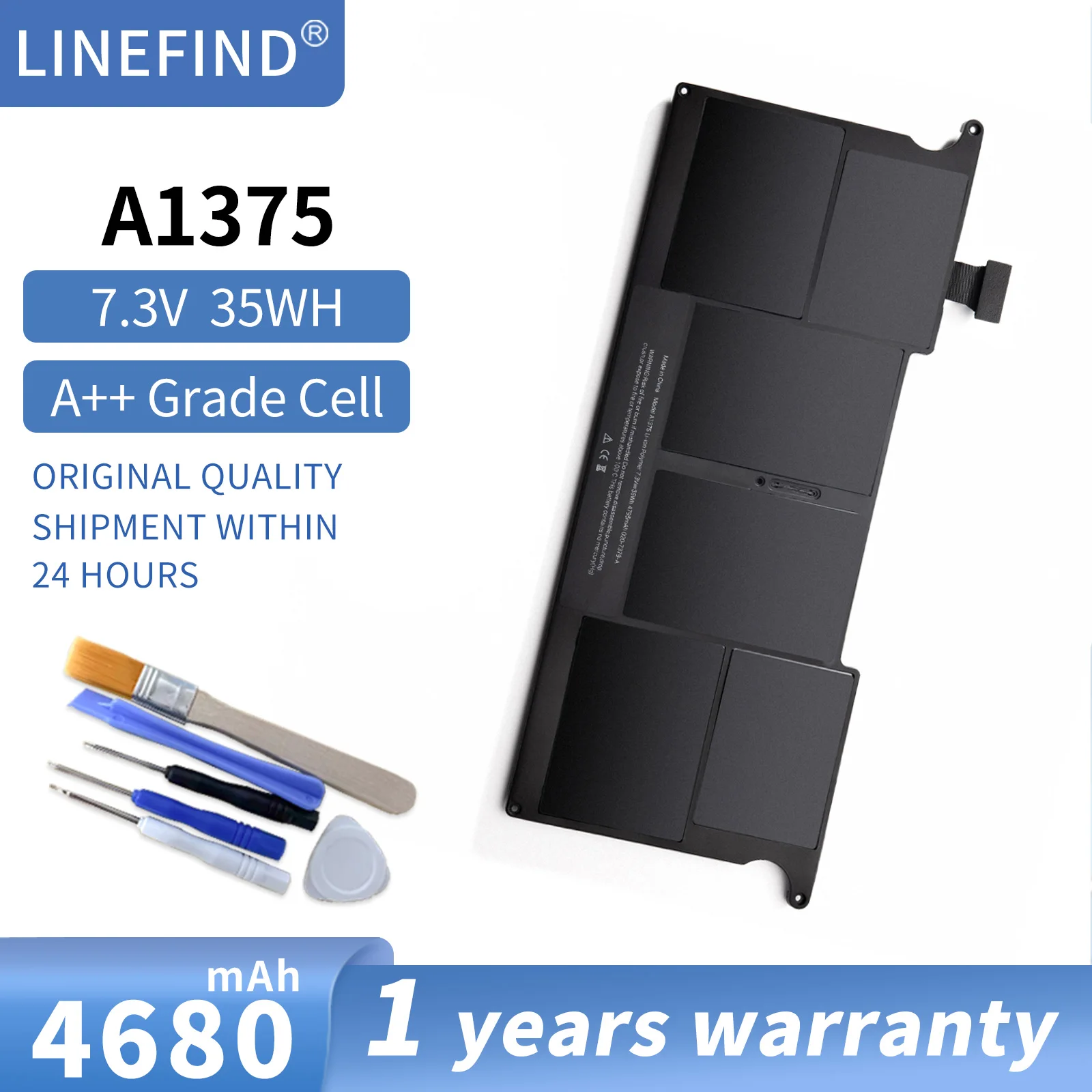 LINEFIND A1375 Laptop Battery for Apple MacBook Air 11