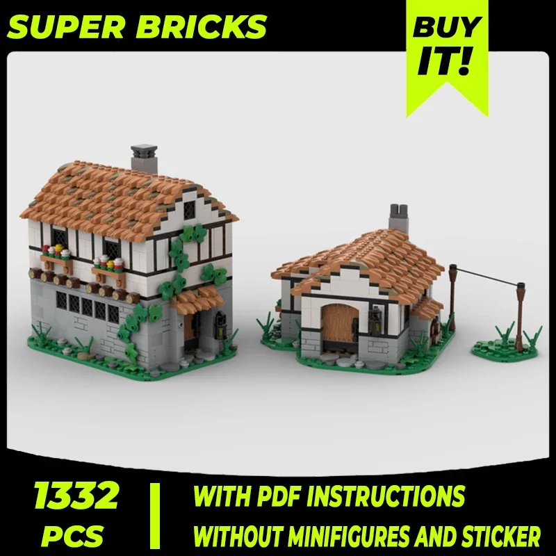 

Medieval Building Model Moc Building Bricks Tavern And Cottage Technology Modular Blocks Gifts Christmas Toys DIY Sets Assembly