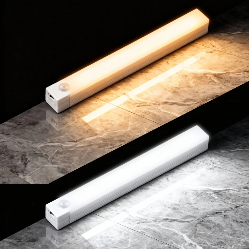 Rechargeable LED Bar Light with Motion Sensor Portable Night Light for Staircase Cabinet Wardrobe Hallway Bedside Backlight