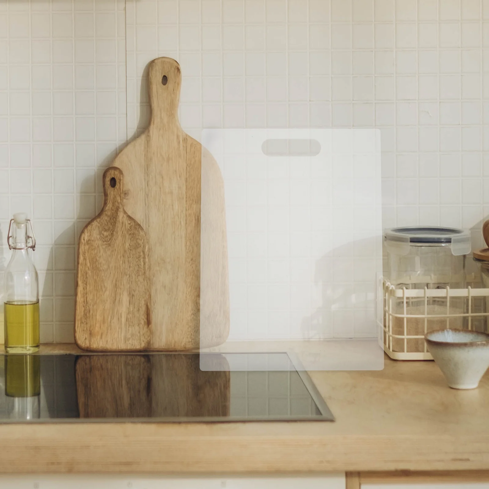 

Acrylic Cutting Board Large Clear Reusable Non-Slip Chopping Board For Kitchen Fruits Vegetables Cooked Food Household