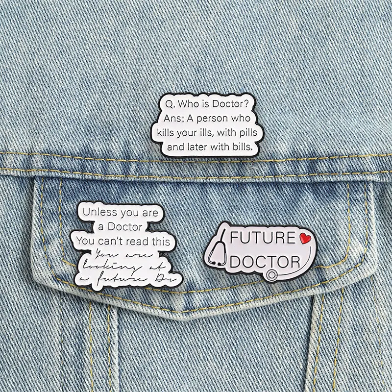 Medizinische Humor-Pins für die zukünftige Arztpraxis – Emaille-Pin-Set als Geschenk für Pflegeschüler, Brosche, Anstecknadel für medizinisches Personal – Detail 2