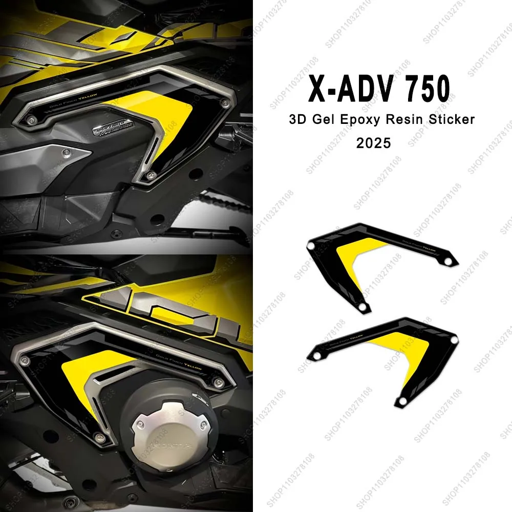 

Motorcycle Accessories 3D Epoxy Resin Stickers frameworkTank pad Protective Kit Decal Waterproof for Honda X-ADV 750 2025