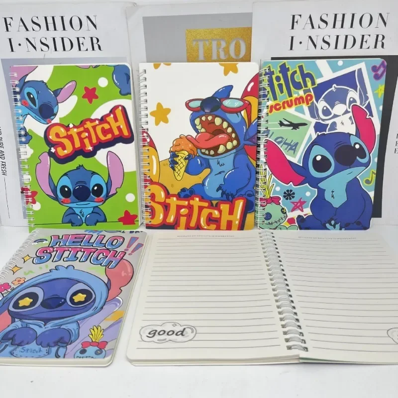 Cute Disney Stitch Notebook Cartoon Anime Portable Stitch Coil Book Kawaii Diary Fashion Stationery Office School Supplies Gifts