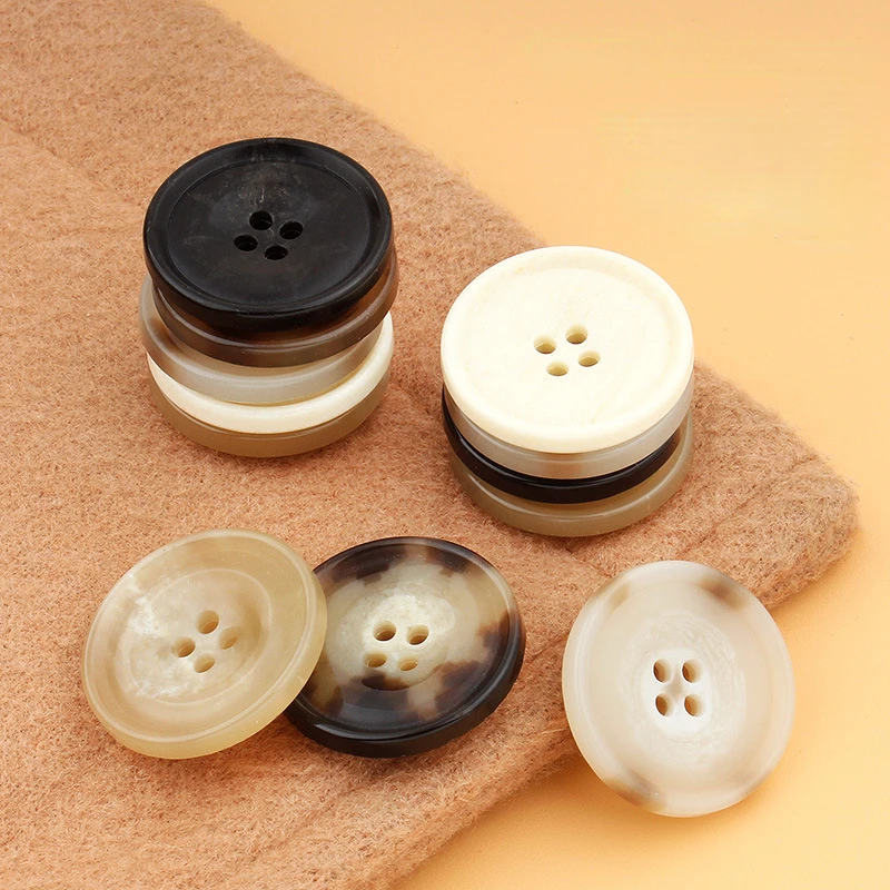 15/18/20/23/25mm Resin Button Four Eye Button for Crafts Wedding Decor Suit Jacket Coat Windbreaker Cardigan Sewing Accessories