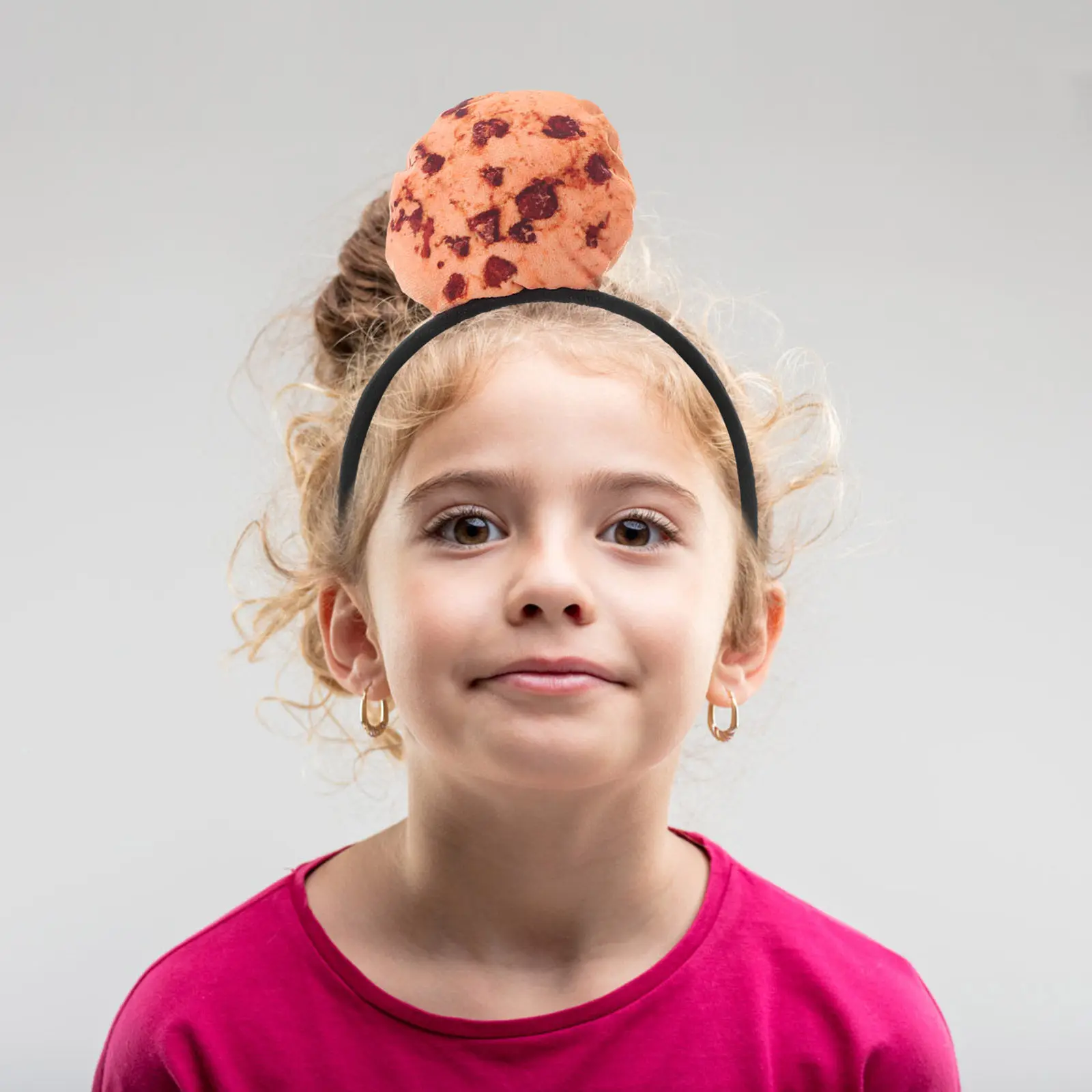 

Мультяшная повязка на голову в виде печенья: мягкая, удобная, реалистичная, забавная, для карнавала и вечеринок, милый аксессуар для девочек