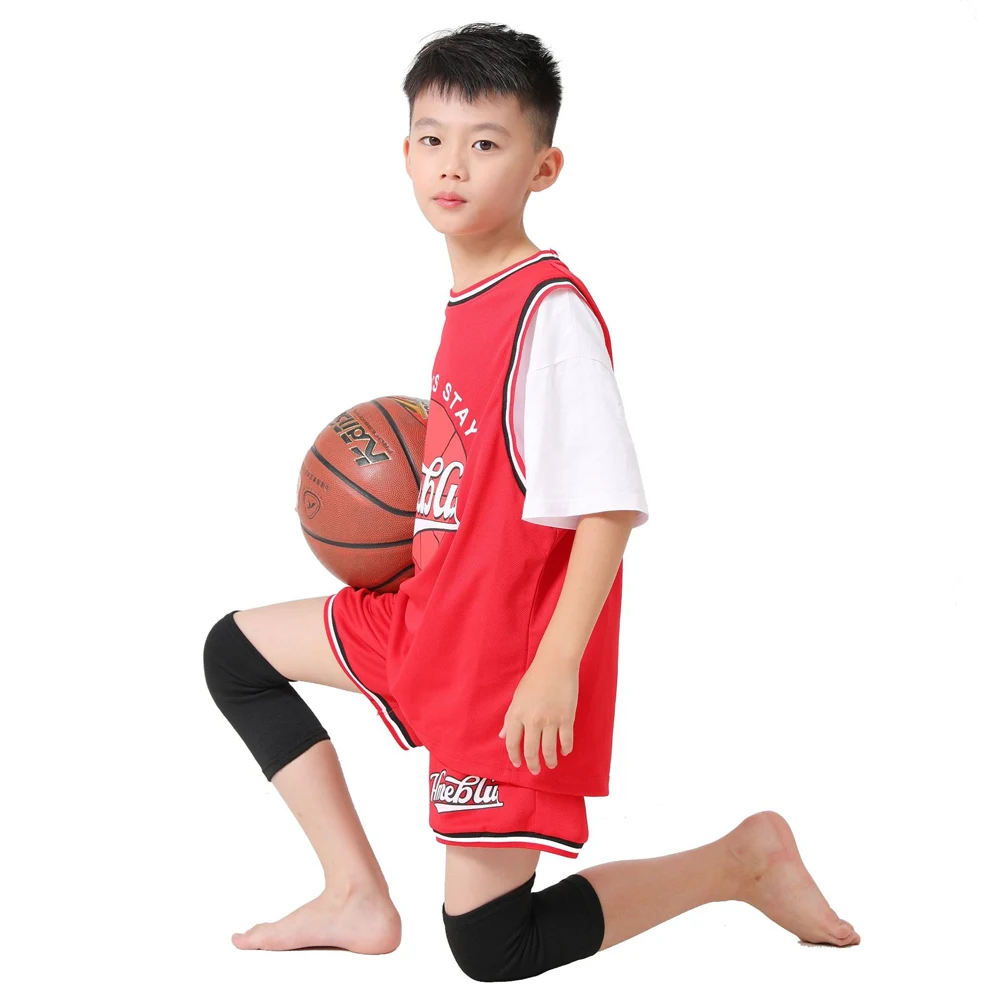 1Pair Elbow Brace for Kids Child Bamboo Charcoal Elbow Sleeve  Knee Brace Child Knee Pads for Volleyball,Baseball,Basketball