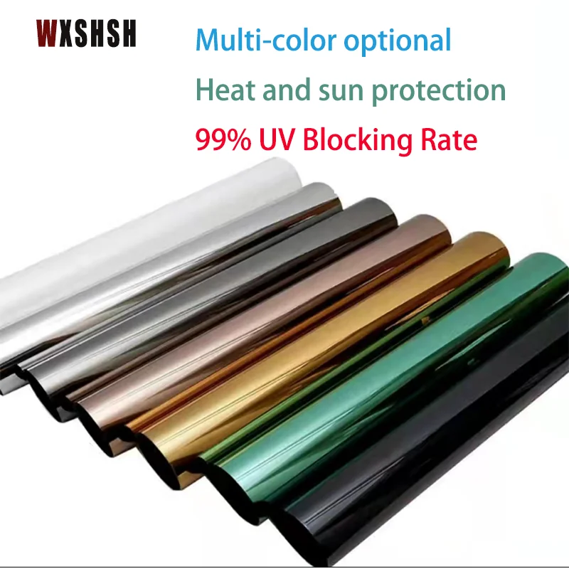 

Privacy Films for Window Glass Solar Reflective Energy-Saving Thermal Insulation Adhesive vinyl Stickers 120cmx6m Mulyi-color