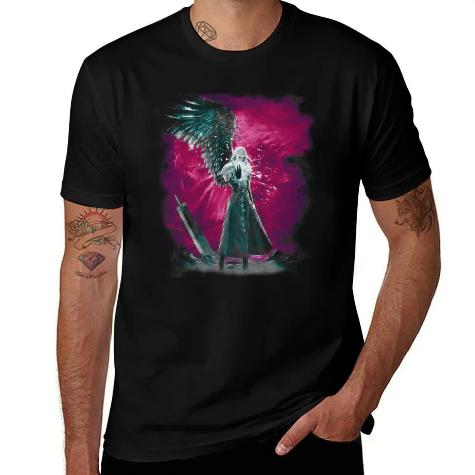 

Sephiroth FF7 The One Winged Angel T-Shirt t shirt man luxury t shirts designer t shirt men 100% cotton luxury brand T-shirt