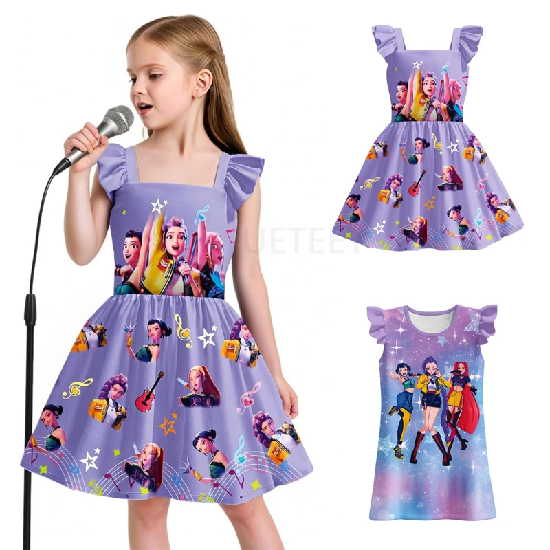 Kpop الساحرة هنتر مجموعة رومي ميرا زوي تأثيري حلي الفتيات فستان ثوب النوم شيطان هنتر أنثى المعبود مجموعة أزياء مسرحية #1