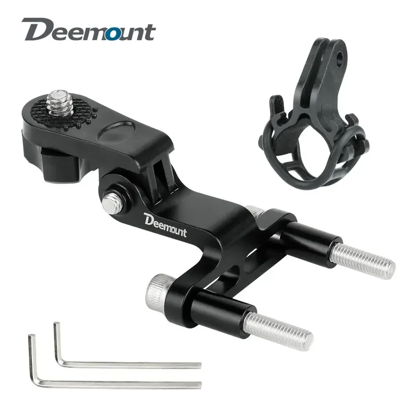 Bicycle Front Light Holder for Stem Install Cycle T6 L2 LED Headlight Adaptor Camera Stand Bracket Connector Hex Keys Inclu.