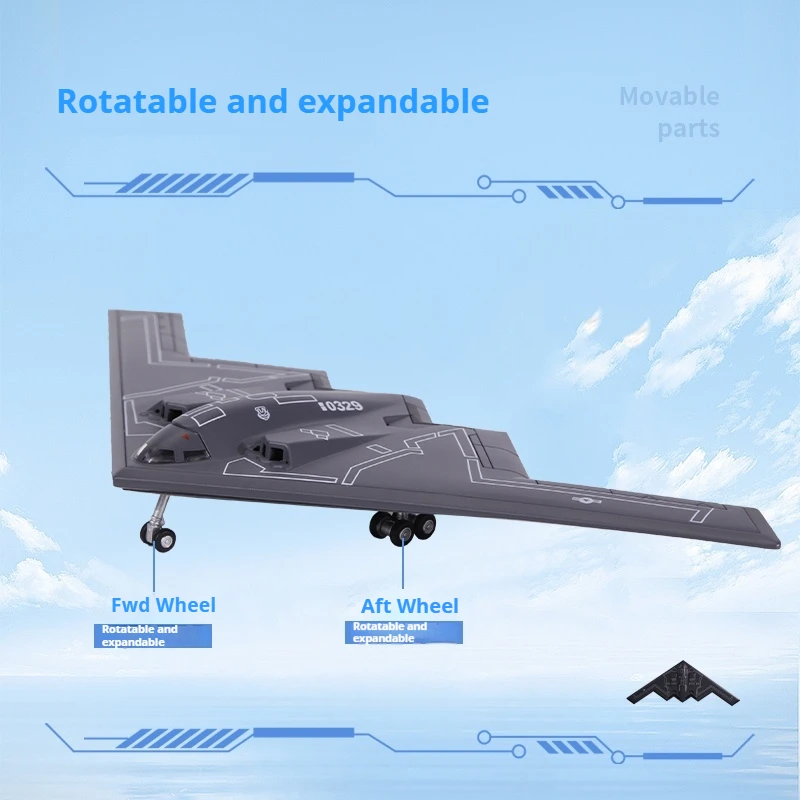 1: 200 Simulation B2 Ghost Stealth Strategic Bomber Model Alloy Finished Airplane Toy Model Airplane Gift