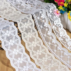 Cotton Embroidery Guipure Lace, African Lace Fabric Trim, DIY Garment Accessories, White, Beige, Warp Knitting
