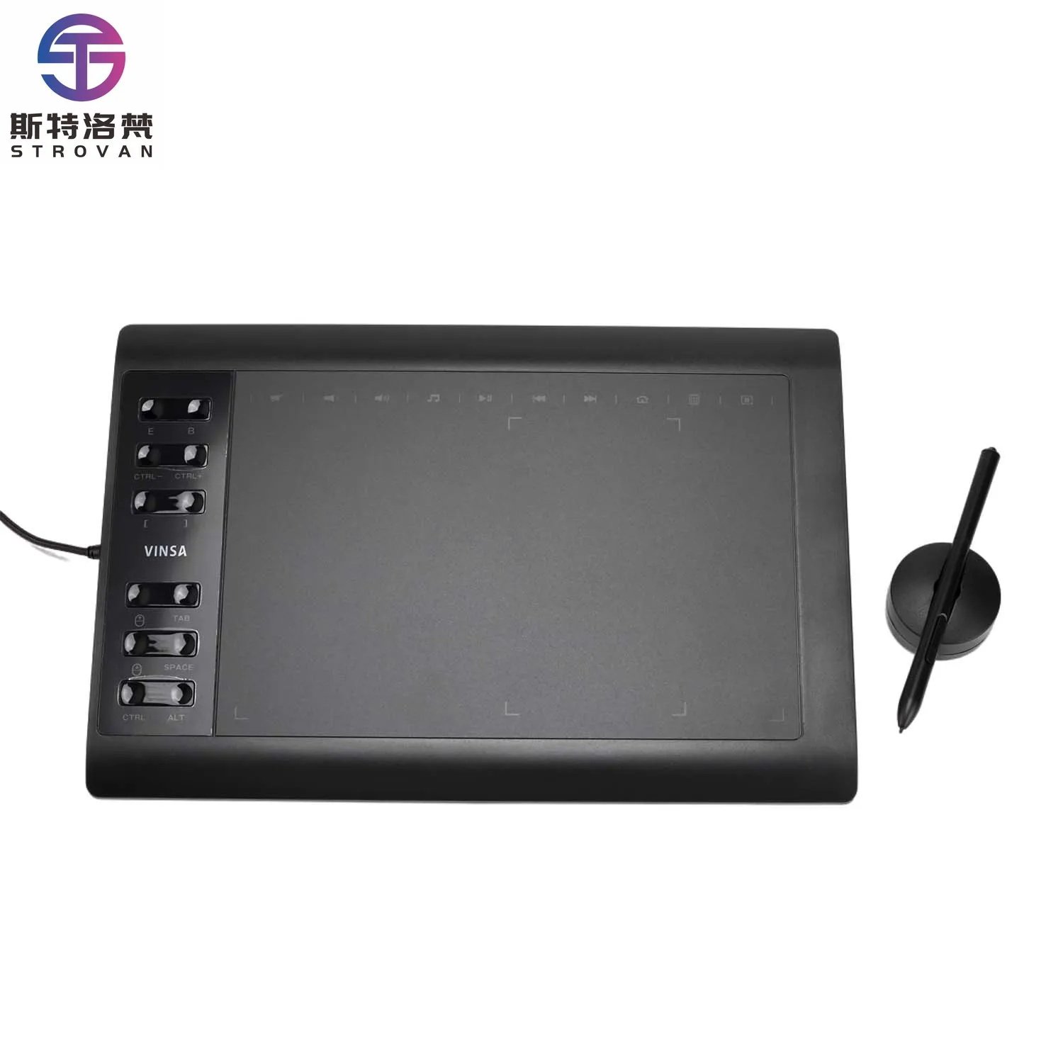 1060Plus Digital Graphic Tablet 12 Hot Keys With Passive Emr Stylus Writing Pen Tablet