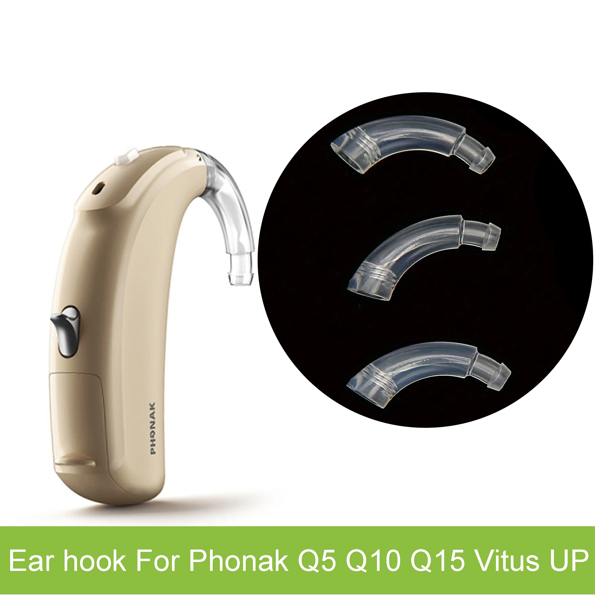 Earhook for Phonak Hearing Aids Phonak Vitus Earhook Q5 Q10 Q15 M P SP BTE Phonak Hearing Aid Earhook