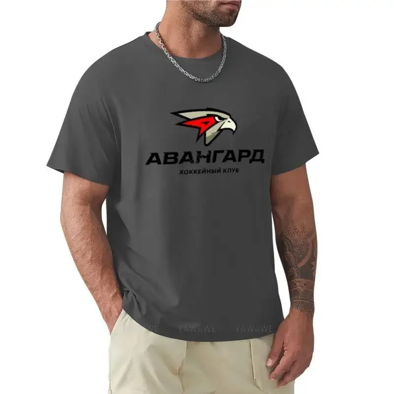 t-shirt men cotton Avangard Omsk Hockey T-Shirt black mens short sleeve summer t-shirt for man