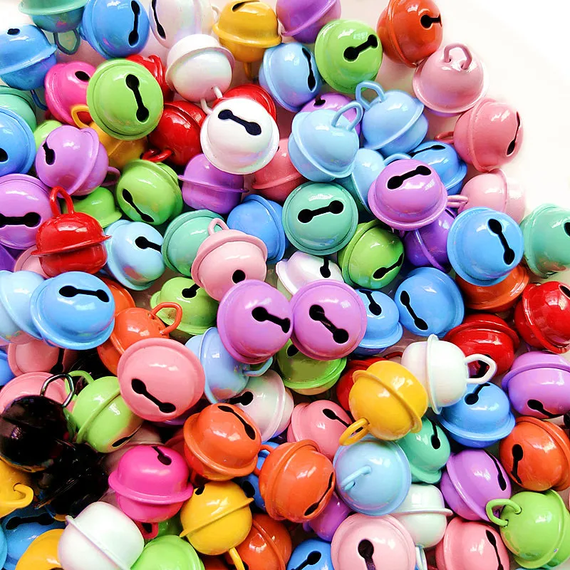 30pcs 17mm Colourful Bell Keyring Pendant Charms