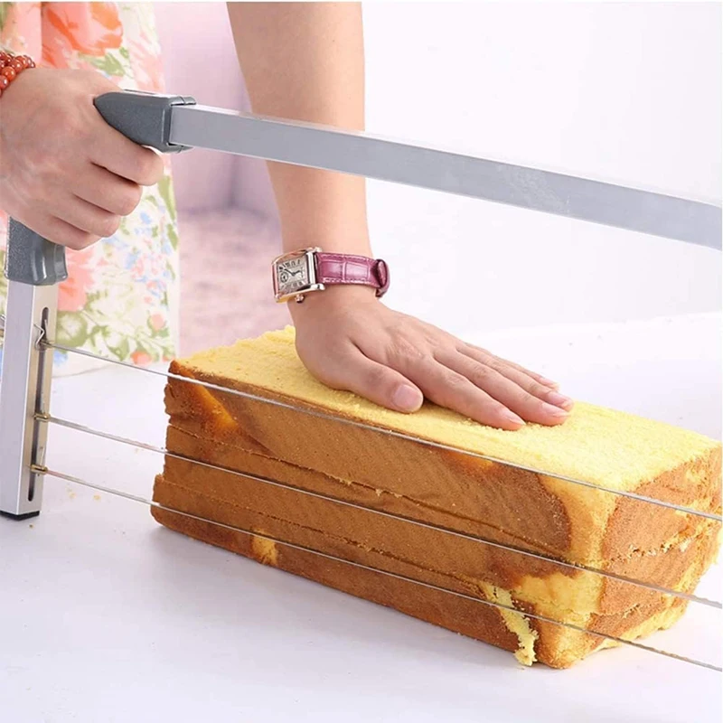 Large Adjustable 3 Blades Cake Cutter Interlayer Cake Slicer DIY Household Baking Tools Leveler Stainless Steel Cut Saw