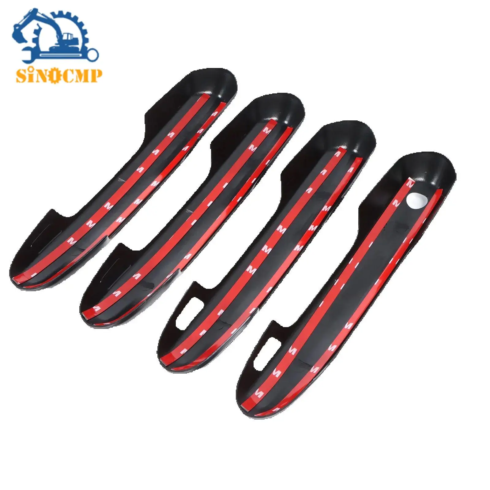 

Set ABS Door Handle Cover Trim FOR Toyota RAV4 2019-2024 Bright Black Car Accessories