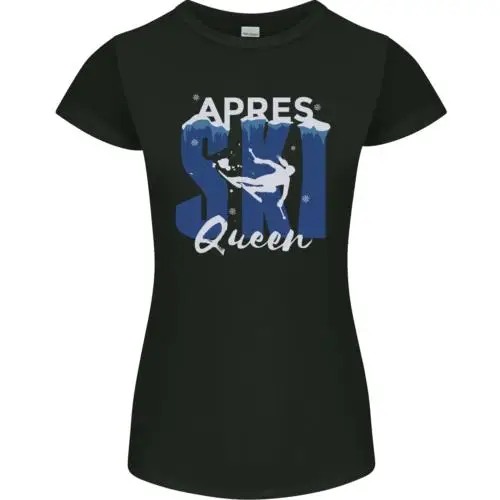 Apres Ski Skiing Winter Sports Womens Petite Cut T-Shirt