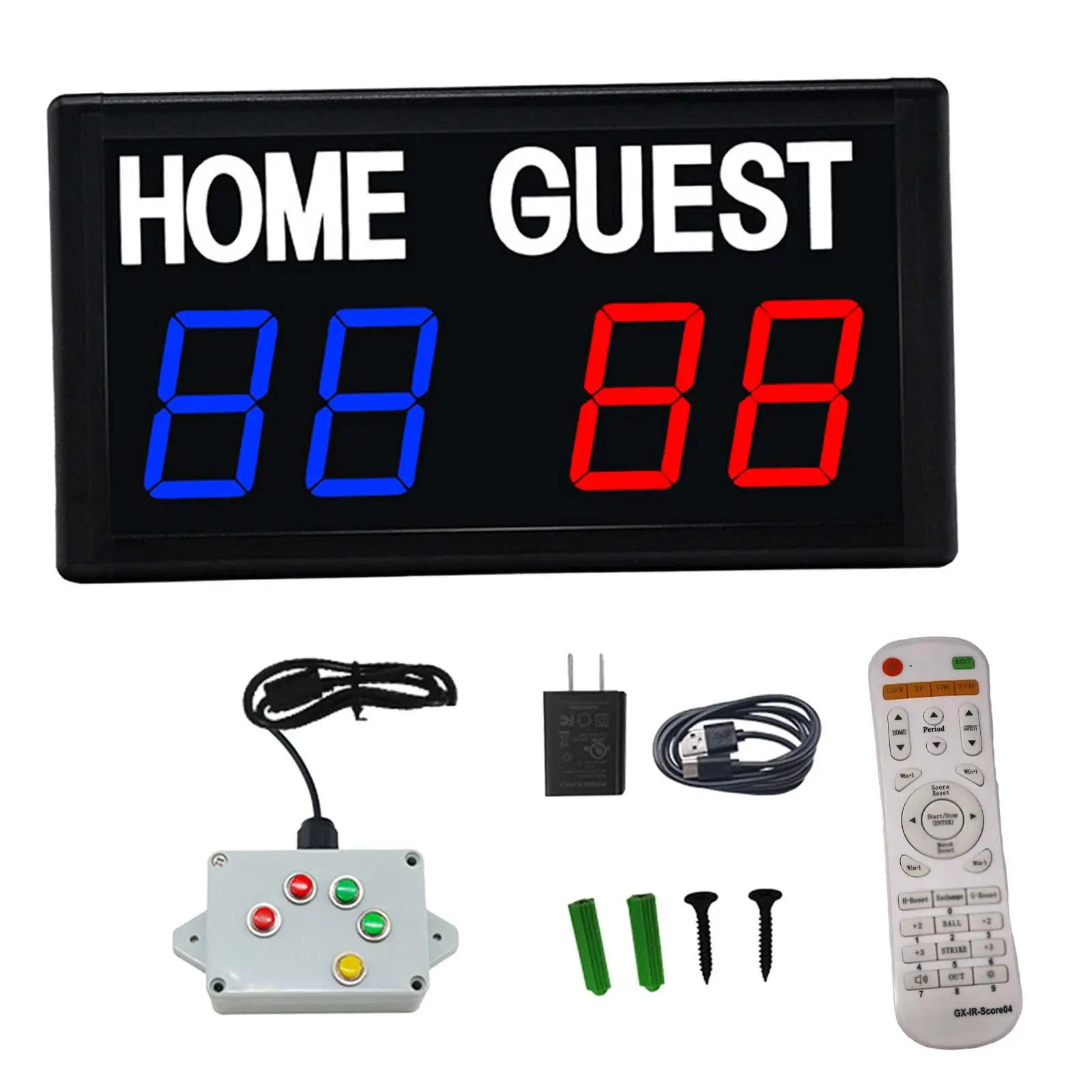 

Electronic Scoreboard Score Counter Digital Scoreboard Score Keeper LED Score Board for Badminton Tennis Indoor Home Volleyball