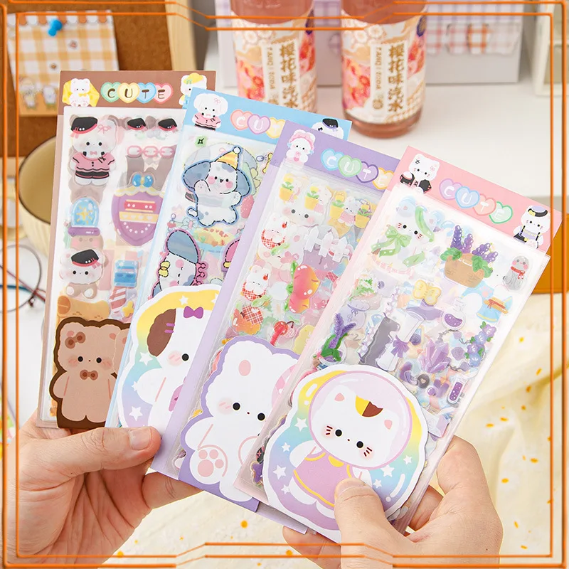 

Набор милых мультяшных наклеек для дневника питомца, 10 листов, креативные декоративные наклейки для скрапбукинга, планировщика, поделок своими руками, украшения игрушек