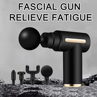 Fascial Massage Gun Electric Percussion Pistol Massager Body Relaxation With LED Touch Screen 4 Replaceable Massage Head