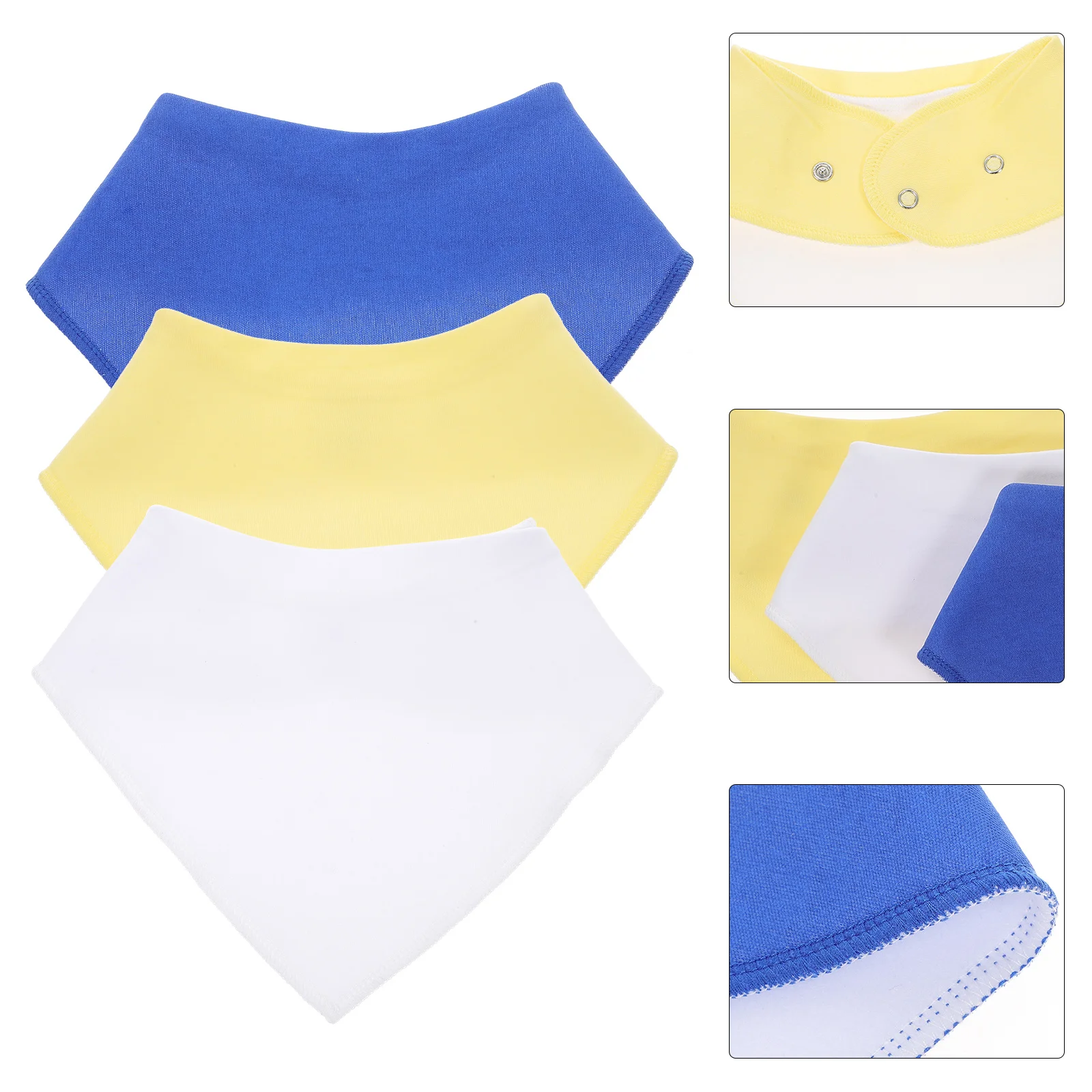 

8Pcs Baby Bibs Premium Material Comfortable Touching Easy Clean Infant Triangular Scarf Lunch Feeding Simple Bib