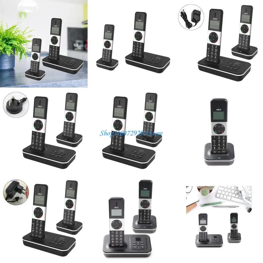 Y2GD D1002 Cordless Phone with Caller Display Fixed Landline Telephone for Office