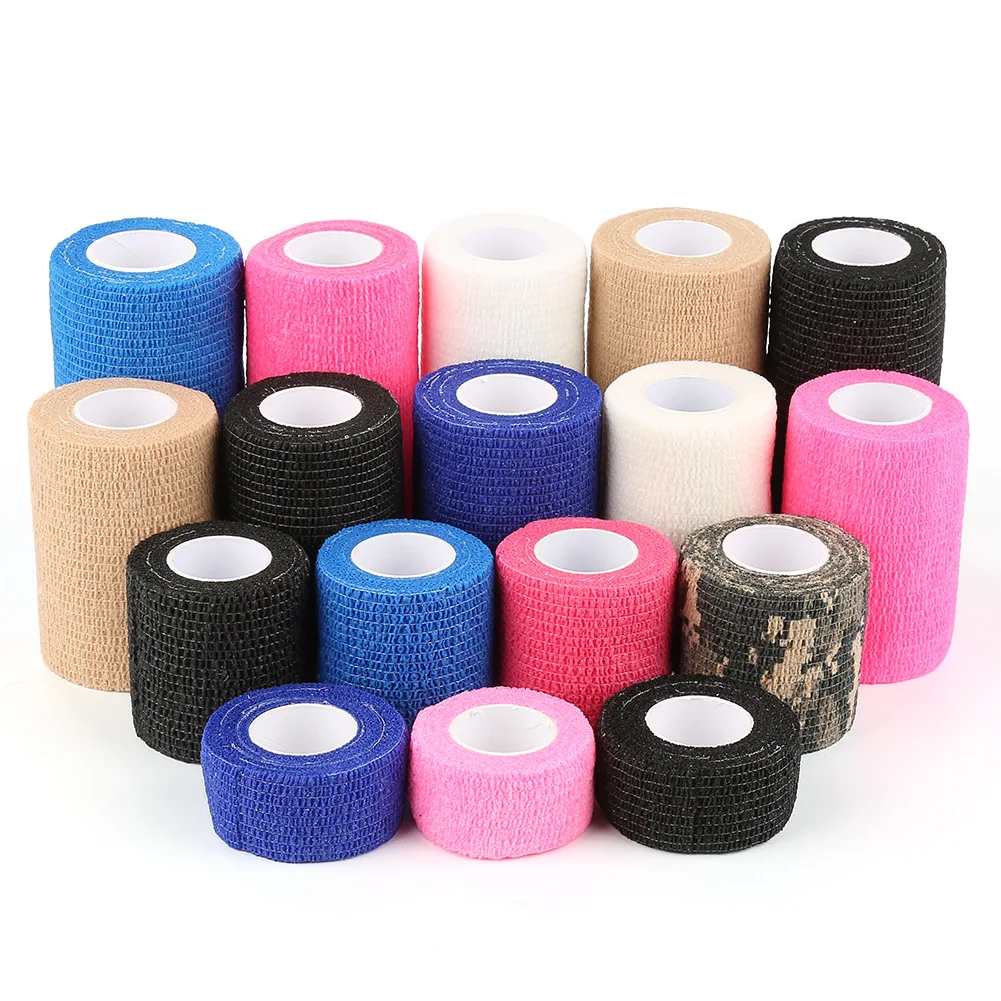 5cm*4.5m Self-Adhesive Elastic Bandage First Aid Health Care Treatment Gauze Tape Emergency Muscle Tape First Aid Tool