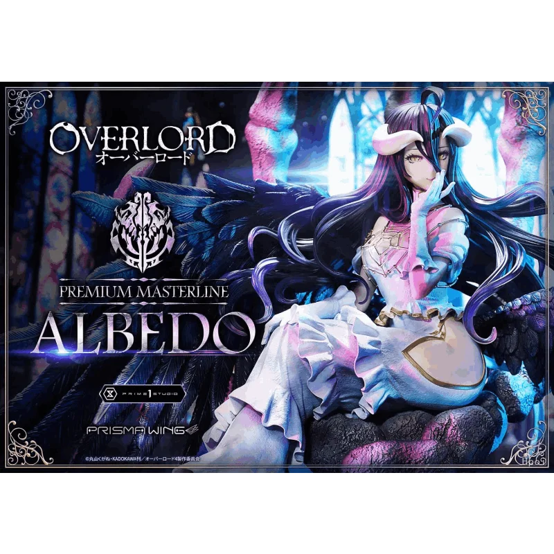 100% Original PMOVL-01 OVERLORD Pure White Devil Albedo 1/4 Scale Humanoid Anime Character Model Toy Gift