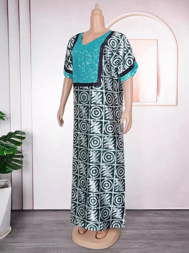 African Wedding Party Plus Size Dresses Women Evening Gowns Traditional Dashiki Print Boubou Dubai Muslim Abayas Ladies Clothing