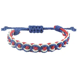 Meetvii Waterproof Wax Thread Braided Bracelets for Women Men National Flag Color Lucky Bracelet Couple Friendship Jewelry
