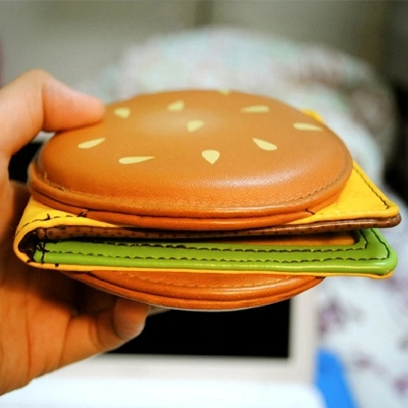 Cartera linda para mujer con forma de hamburguesa Cartera de hamburguesa de queso Regalo novedoso Cartera exquisita para fiesta