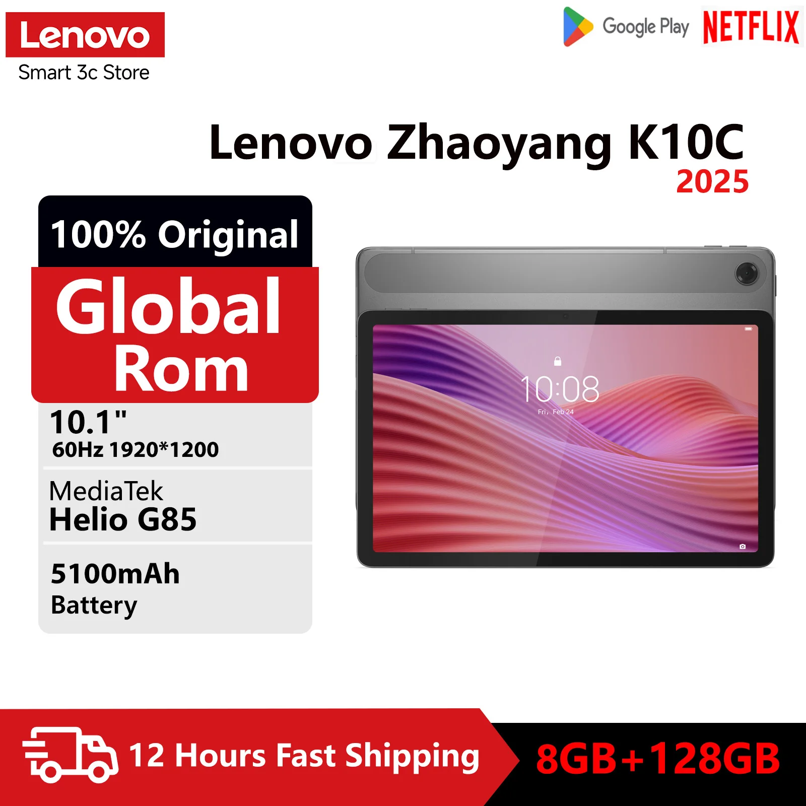 New Lenovo Tab Zhaoyang K10c Global ROM 10.1” Display MediaTek