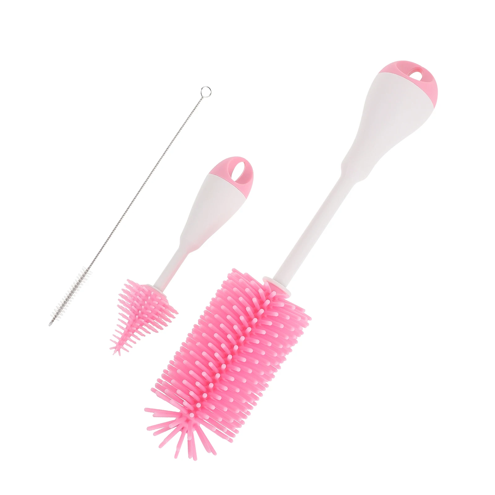 

3 Pcs Non Scratch Silicone Mug Cleaning Beaker Cup Mug Baby Bottle Cup Brush Set Beaker Brush Household